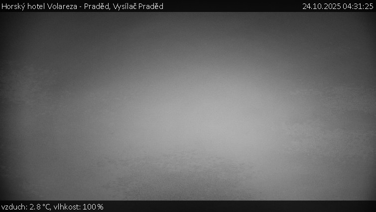 Horský hotel Volareza - Praděd - Vysílač Praděd - 24.10.2025 v 04:31 Horský hotel Volareza - Praděd - Vysílač Praděd - 24.10.2025 v 04:31
