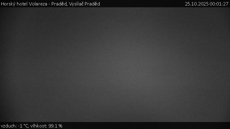 Horský hotel Volareza - Praděd - Vysílač Praděd - 25.10.2025 v 00:01 Horský hotel Volareza - Praděd - Vysílač Praděd - 25.10.2025 v 00:01