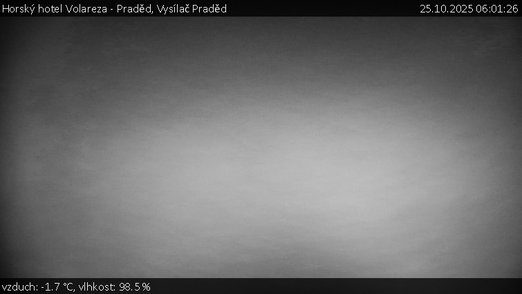 Horský hotel Volareza - Praděd - Vysílač Praděd - 25.10.2025 v 06:01 Horský hotel Volareza - Praděd - Vysílač Praděd - 25.10.2025 v 06:01