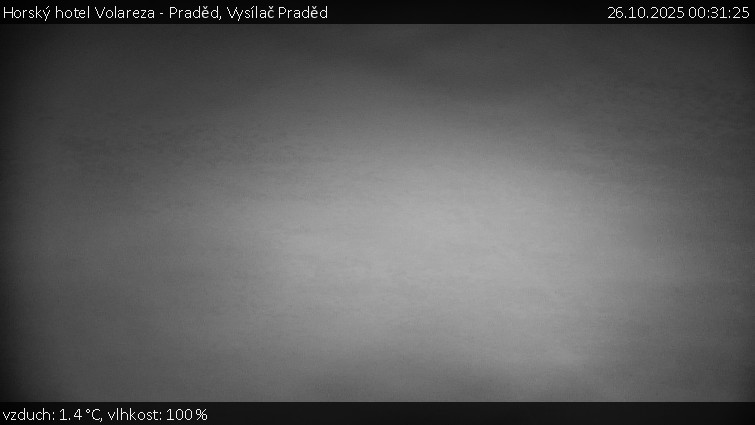 Horský hotel Volareza - Praděd - Vysílač Praděd - 26.10.2025 v 00:31 Horský hotel Volareza - Praděd - Vysílač Praděd - 26.10.2025 v 00:31