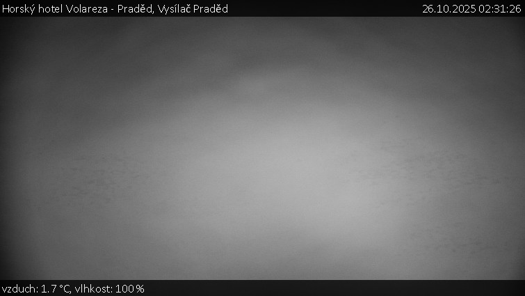 Horský hotel Volareza - Praděd - Vysílač Praděd - 26.10.2025 v 02:31 Horský hotel Volareza - Praděd - Vysílač Praděd - 26.10.2025 v 02:31
