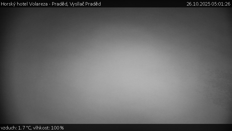 Horský hotel Volareza - Praděd - Vysílač Praděd - 26.10.2025 v 05:01 Horský hotel Volareza - Praděd - Vysílač Praděd - 26.10.2025 v 05:01