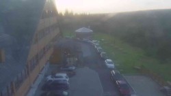 Parking lot and main entrance