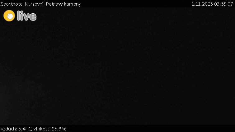 Sporthotel Kurzovní - Petrovy kameny - 1.11.2025 v 03:55 Sporthotel Kurzovní - Petrovy kameny - 1.11.2025 v 03:55