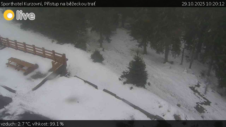 Sporthotel Kurzovní - Přístup na běžeckou trať - 29.10.2025 v 10:20 Sporthotel Kurzovní - Přístup na běžeckou trať - 29.10.2025 v 10:20