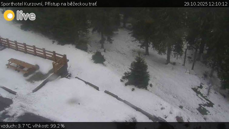 Sporthotel Kurzovní - Přístup na běžeckou trať - 29.10.2025 v 12:10 Sporthotel Kurzovní - Přístup na běžeckou trať - 29.10.2025 v 12:10