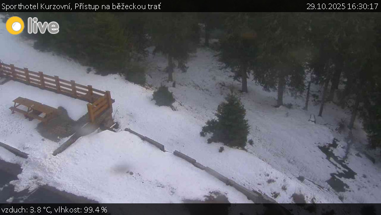 Sporthotel Kurzovní - Přístup na běžeckou trať - 29.10.2025 v 16:30 Sporthotel Kurzovní - Přístup na běžeckou trať - 29.10.2025 v 16:30