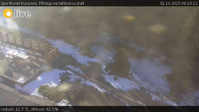 Sporthotel Kurzovní - Přístup na běžeckou trať - 31.10.2025 v 08:10 Sporthotel Kurzovní - Přístup na běžeckou trať - 31.10.2025 v 08:10