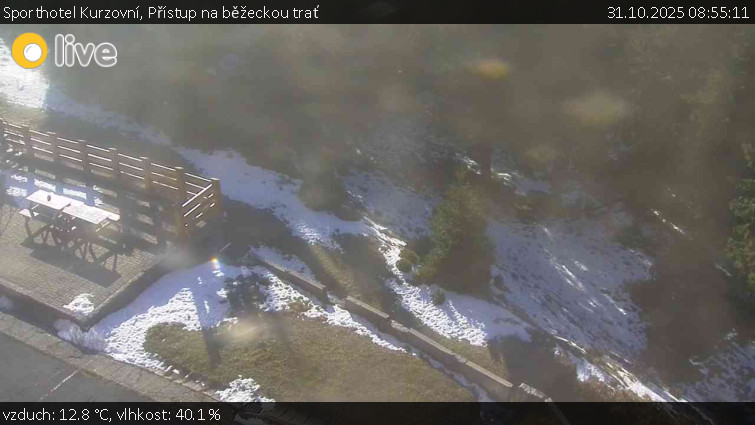 Sporthotel Kurzovní - Přístup na běžeckou trať - 31.10.2025 v 08:55 Sporthotel Kurzovní - Přístup na běžeckou trať - 31.10.2025 v 08:55