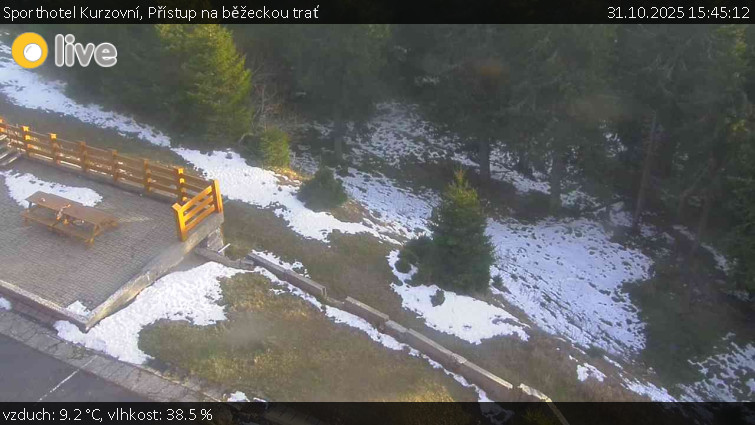 Sporthotel Kurzovní - Přístup na běžeckou trať - 31.10.2025 v 15:45 Sporthotel Kurzovní - Přístup na běžeckou trať - 31.10.2025 v 15:45
