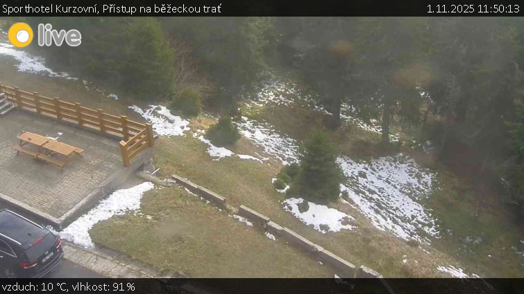 Sporthotel Kurzovní - Přístup na běžeckou trať - 1.11.2025 v 11:50 Sporthotel Kurzovní - Přístup na běžeckou trať - 1.11.2025 v 11:50
