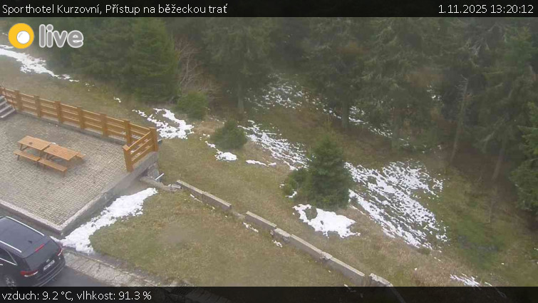 Sporthotel Kurzovní - Přístup na běžeckou trať - 1.11.2025 v 13:20 Sporthotel Kurzovní - Přístup na běžeckou trať - 1.11.2025 v 13:20