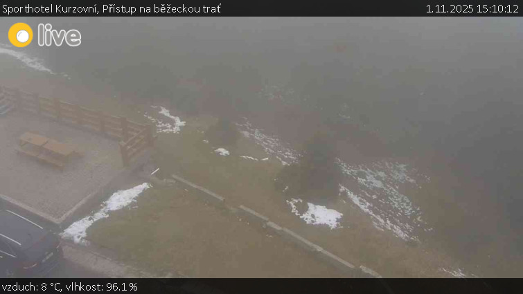 Sporthotel Kurzovní - Přístup na běžeckou trať - 1.11.2025 v 15:10 Sporthotel Kurzovní - Přístup na běžeckou trať - 1.11.2025 v 15:10