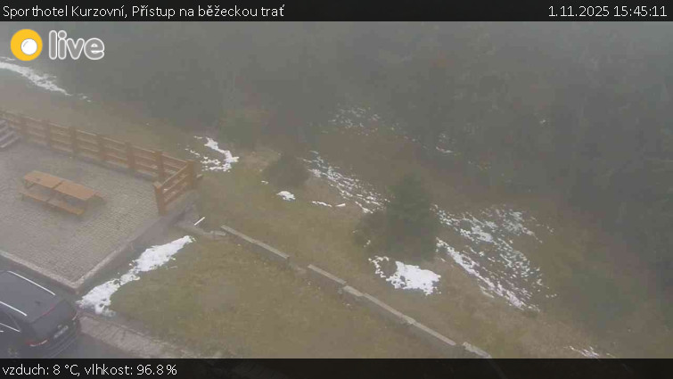 Sporthotel Kurzovní - Přístup na běžeckou trať - 1.11.2025 v 15:45 Sporthotel Kurzovní - Přístup na běžeckou trať - 1.11.2025 v 15:45