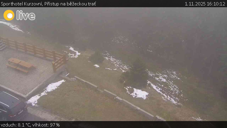 Sporthotel Kurzovní - Přístup na běžeckou trať - 1.11.2025 v 16:10 Sporthotel Kurzovní - Přístup na běžeckou trať - 1.11.2025 v 16:10