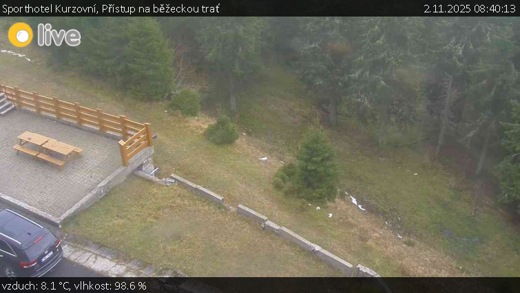 Sporthotel Kurzovní - Přístup na běžeckou trať - 2.11.2025 v 08:40 Sporthotel Kurzovní - Přístup na běžeckou trať - 2.11.2025 v 08:40