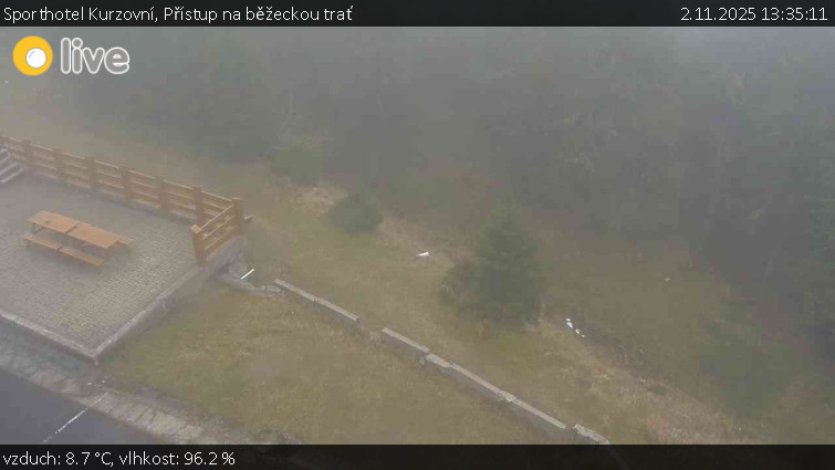 Sporthotel Kurzovní - Přístup na běžeckou trať - 2.11.2025 v 13:35 Sporthotel Kurzovní - Přístup na běžeckou trať - 2.11.2025 v 13:35