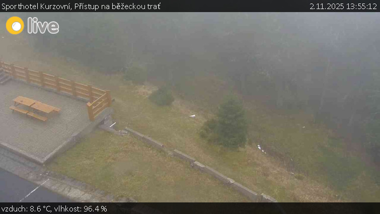 Sporthotel Kurzovní - Přístup na běžeckou trať - 2.11.2025 v 13:55 Sporthotel Kurzovní - Přístup na běžeckou trať - 2.11.2025 v 13:55