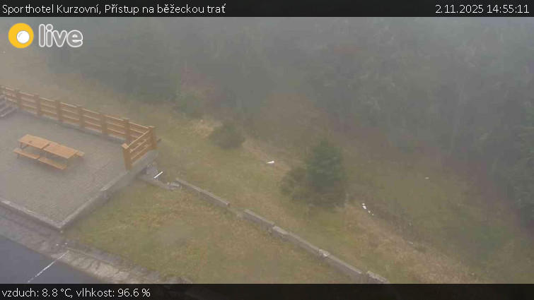 Sporthotel Kurzovní - Přístup na běžeckou trať - 2.11.2025 v 14:55 Sporthotel Kurzovní - Přístup na běžeckou trať - 2.11.2025 v 14:55