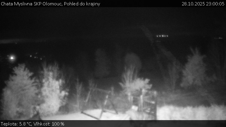 Chata Myslivna SKP Olomouc - Pohled do krajiny - 28.10.2025 v 23:00 Chata Myslivna SKP Olomouc - Pohled do krajiny - 28.10.2025 v 23:00