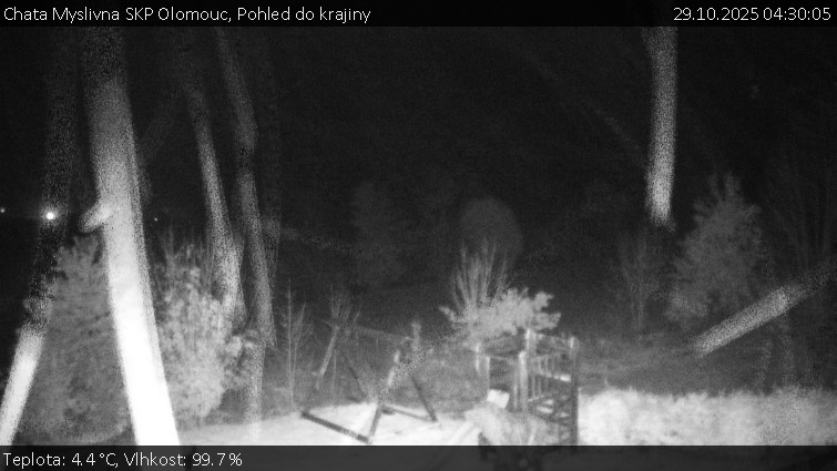Chata Myslivna SKP Olomouc - Pohled do krajiny - 29.10.2025 v 04:30 Chata Myslivna SKP Olomouc - Pohled do krajiny - 29.10.2025 v 04:30
