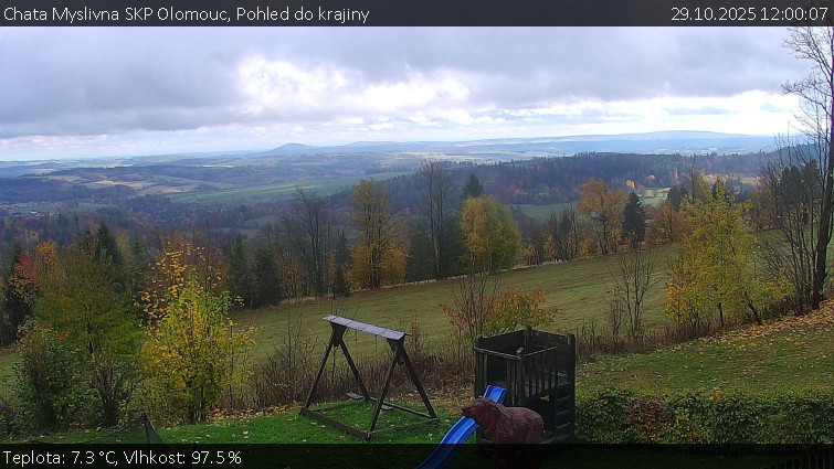 Chata Myslivna SKP Olomouc - Pohled do krajiny - 29.10.2025 v 12:00 Chata Myslivna SKP Olomouc - Pohled do krajiny - 29.10.2025 v 12:00