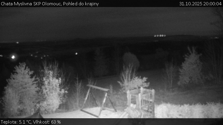 Chata Myslivna SKP Olomouc - Pohled do krajiny - 31.10.2025 v 20:00 Chata Myslivna SKP Olomouc - Pohled do krajiny - 31.10.2025 v 20:00