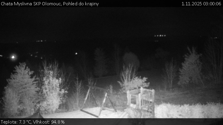 Chata Myslivna SKP Olomouc - Pohled do krajiny - 1.11.2025 v 03:00 Chata Myslivna SKP Olomouc - Pohled do krajiny - 1.11.2025 v 03:00