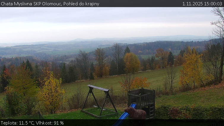 Chata Myslivna SKP Olomouc - Pohled do krajiny - 1.11.2025 v 15:00 Chata Myslivna SKP Olomouc - Pohled do krajiny - 1.11.2025 v 15:00