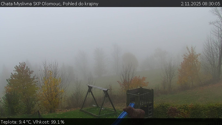 Chata Myslivna SKP Olomouc - Pohled do krajiny - 2.11.2025 v 08:30 Chata Myslivna SKP Olomouc - Pohled do krajiny - 2.11.2025 v 08:30