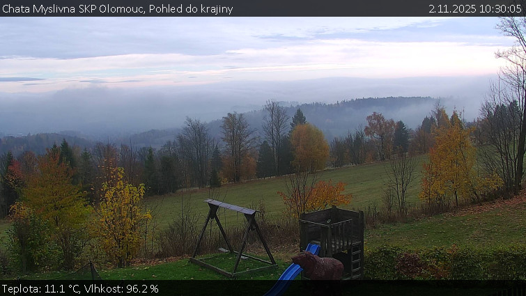 Chata Myslivna SKP Olomouc - Pohled do krajiny - 2.11.2025 v 10:30 Chata Myslivna SKP Olomouc - Pohled do krajiny - 2.11.2025 v 10:30