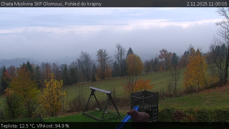 Chata Myslivna SKP Olomouc - Pohled do krajiny - 2.11.2025 v 11:00 Chata Myslivna SKP Olomouc - Pohled do krajiny - 2.11.2025 v 11:00