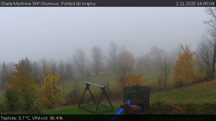 Chata Myslivna SKP Olomouc - Pohled do krajiny - 2.11.2025 v 14:00 Chata Myslivna SKP Olomouc - Pohled do krajiny - 2.11.2025 v 14:00