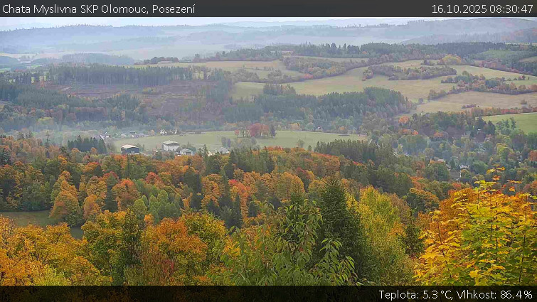 Chata Myslivna SKP Olomouc - Posezení - 16.10.2025 v 08:30 Chata Myslivna SKP Olomouc - Posezení - 16.10.2025 v 08:30