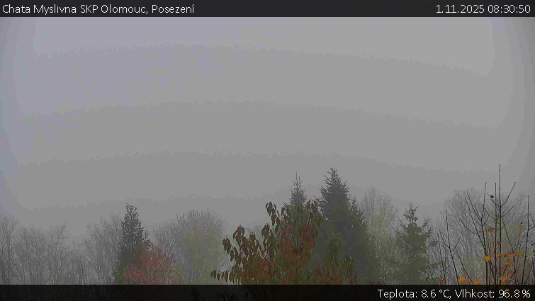Chata Myslivna SKP Olomouc - Posezení - 1.11.2025 v 08:30 Chata Myslivna SKP Olomouc - Posezení - 1.11.2025 v 08:30