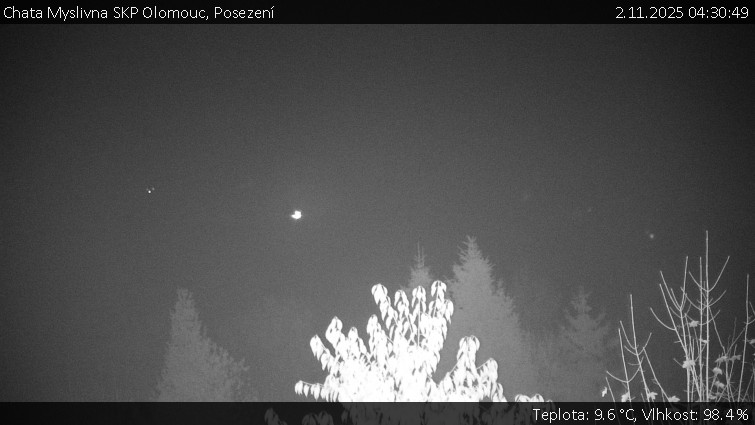 Chata Myslivna SKP Olomouc - Posezení - 2.11.2025 v 04:30 Chata Myslivna SKP Olomouc - Posezení - 2.11.2025 v 04:30