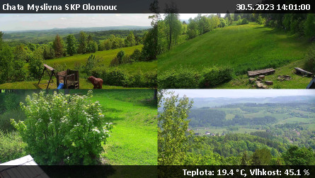 Chata Myslivna SKP Olomouc - Sdružený snímek okolí chaty Myslivna - 30.5.2023 v 14:01