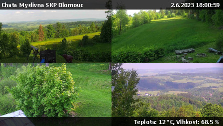 Chata Myslivna SKP Olomouc - Sdružený snímek okolí chaty Myslivna - 2.6.2023 v 18:00