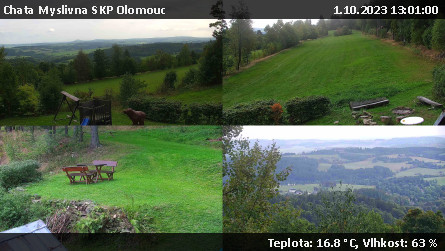 Chata Myslivna SKP Olomouc - Sdružený snímek okolí chaty Myslivna - 1.10.2023 v 13:01