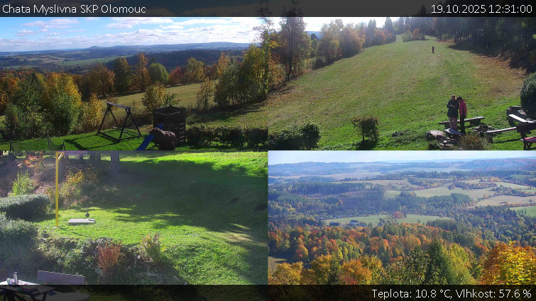 Chata Myslivna SKP Olomouc - Sdružený snímek okolí chaty Myslivna - 19.10.2025 v 12:31 Chata Myslivna SKP Olomouc - Sdružený snímek okolí chaty Myslivna - 19.10.2025 v 12:31