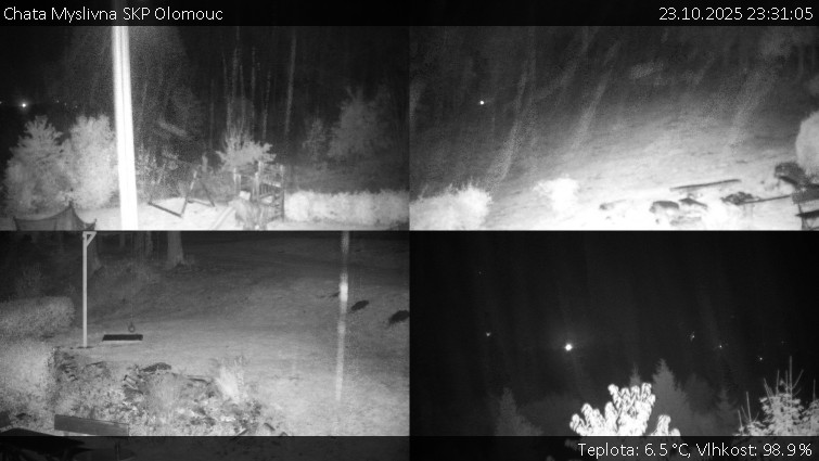 Chata Myslivna SKP Olomouc - Sdružený snímek okolí chaty Myslivna - 23.10.2025 v 23:31 Chata Myslivna SKP Olomouc - Sdružený snímek okolí chaty Myslivna - 23.10.2025 v 23:31