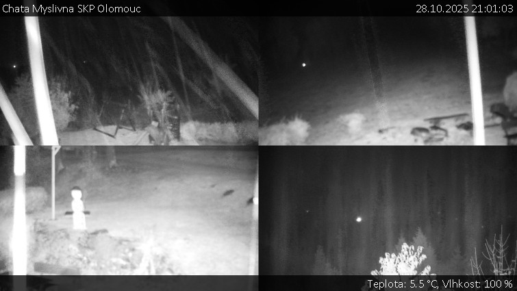 Chata Myslivna SKP Olomouc - Sdružený snímek okolí chaty Myslivna - 28.10.2025 v 21:01 Chata Myslivna SKP Olomouc - Sdružený snímek okolí chaty Myslivna - 28.10.2025 v 21:01