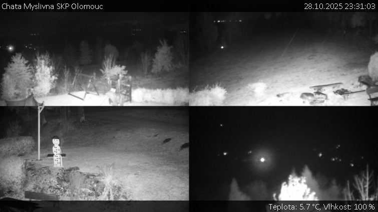 Chata Myslivna SKP Olomouc - Sdružený snímek okolí chaty Myslivna - 28.10.2025 v 23:31 Chata Myslivna SKP Olomouc - Sdružený snímek okolí chaty Myslivna - 28.10.2025 v 23:31