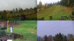 Sdružený snímek okolí chaty Myslivna