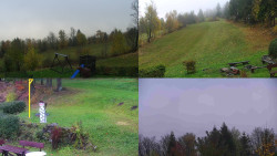 Sdružený snímek okolí chaty Myslivna