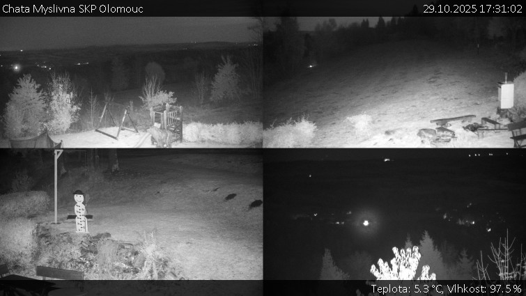 Chata Myslivna SKP Olomouc - Sdružený snímek okolí chaty Myslivna - 29.10.2025 v 17:31 Chata Myslivna SKP Olomouc - Sdružený snímek okolí chaty Myslivna - 29.10.2025 v 17:31