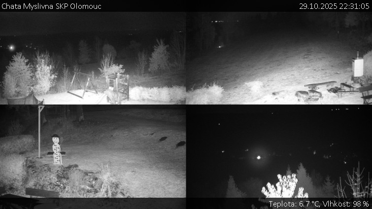 Chata Myslivna SKP Olomouc - Sdružený snímek okolí chaty Myslivna - 29.10.2025 v 22:31 Chata Myslivna SKP Olomouc - Sdružený snímek okolí chaty Myslivna - 29.10.2025 v 22:31