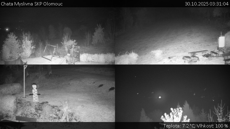 Chata Myslivna SKP Olomouc - Sdružený snímek okolí chaty Myslivna - 30.10.2025 v 03:31 Chata Myslivna SKP Olomouc - Sdružený snímek okolí chaty Myslivna - 30.10.2025 v 03:31