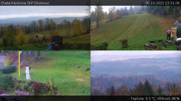 Chata Myslivna SKP Olomouc - Sdružený snímek okolí chaty Myslivna - 30.10.2025 v 13:31 Chata Myslivna SKP Olomouc - Sdružený snímek okolí chaty Myslivna - 30.10.2025 v 13:31