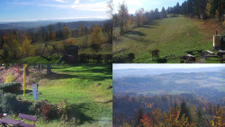 Sdružený snímek okolí chaty Myslivna